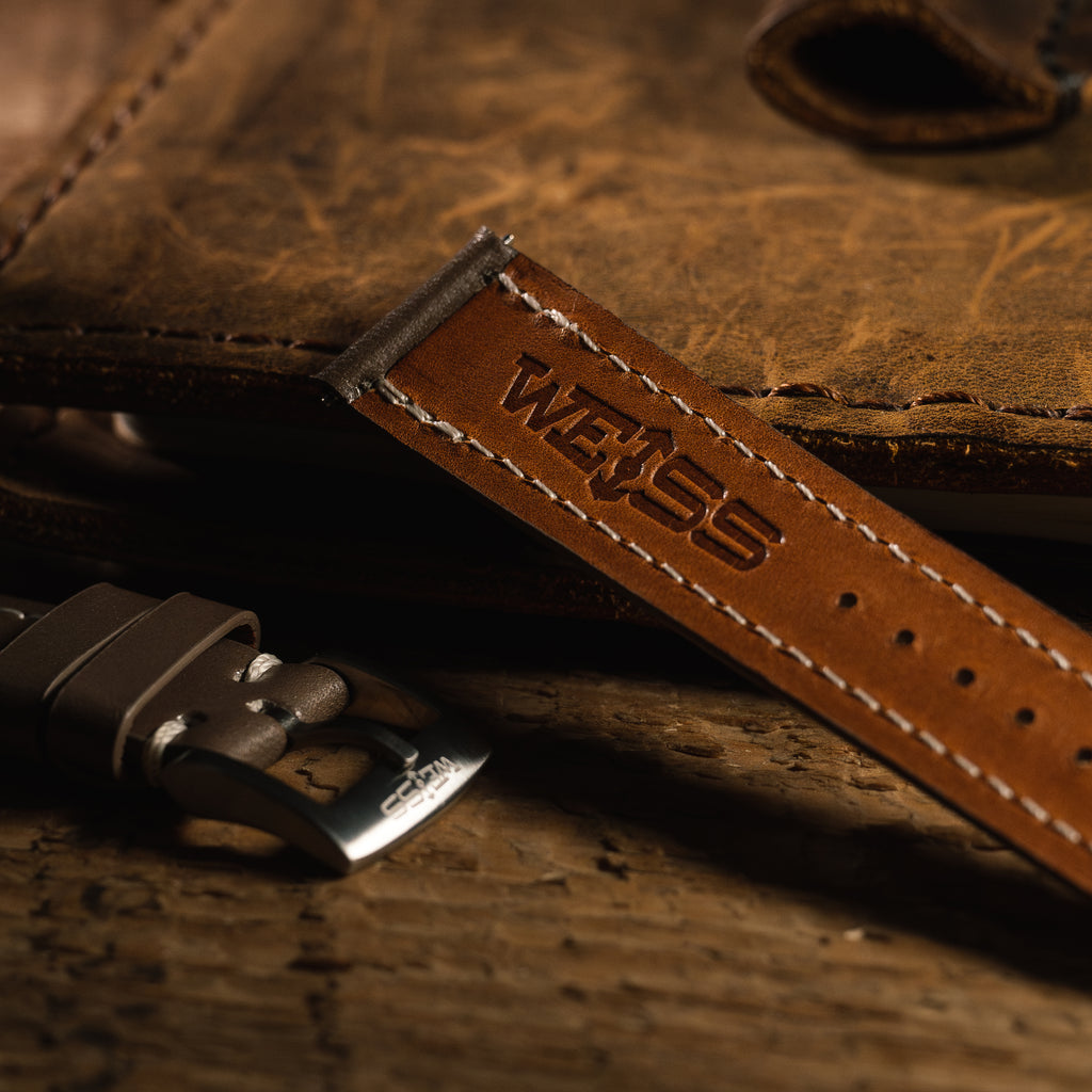 Bracelet en cuir taupe Buttero