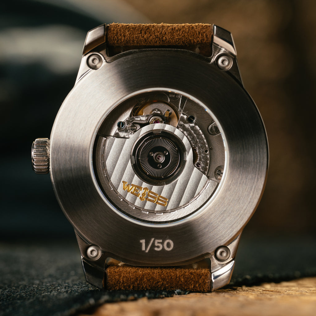 *Limited Edition* 42mm Automatic Standard Issue Field Watch with Date: Textured Denim Dial