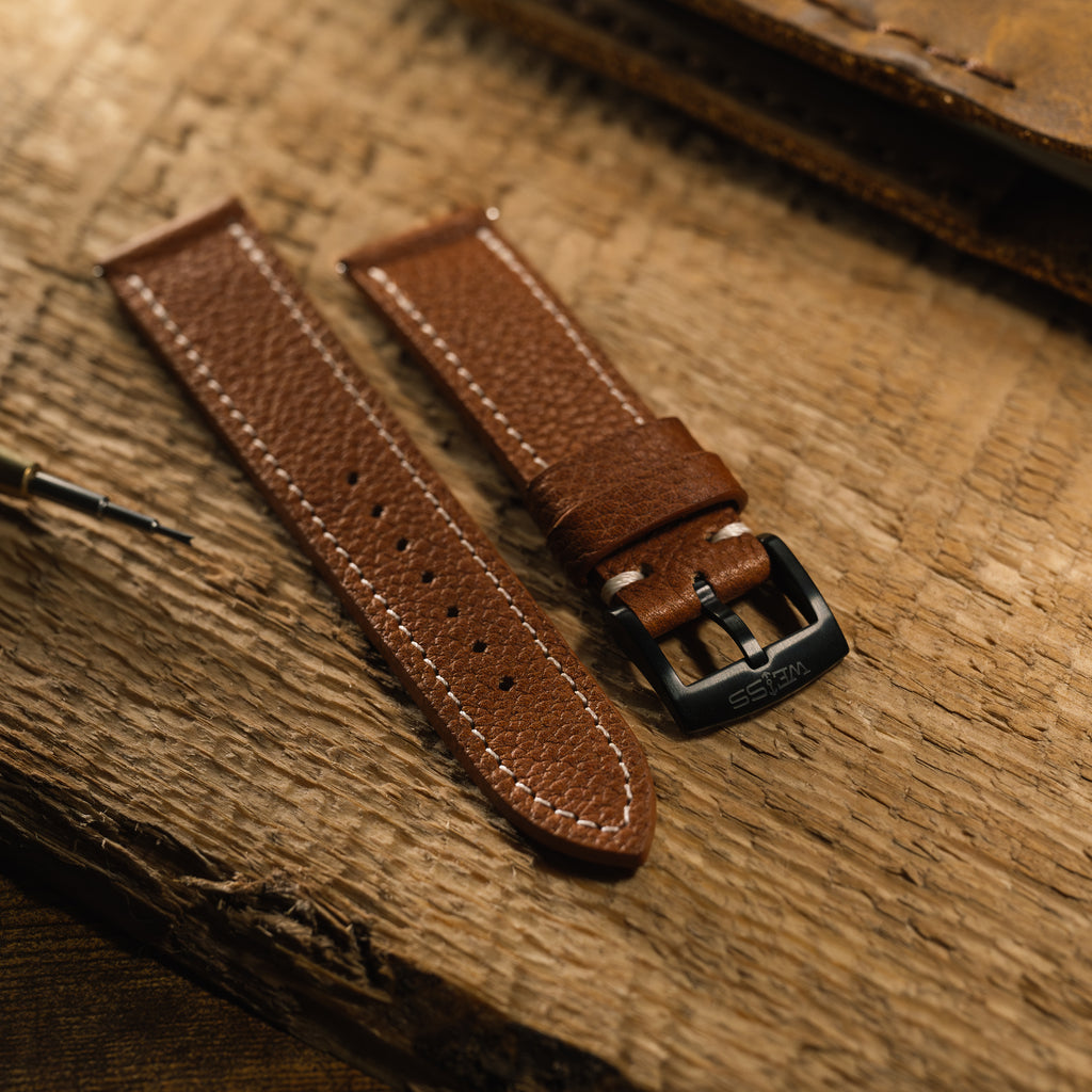 Novonappa Foulonné-Goldlederarmband