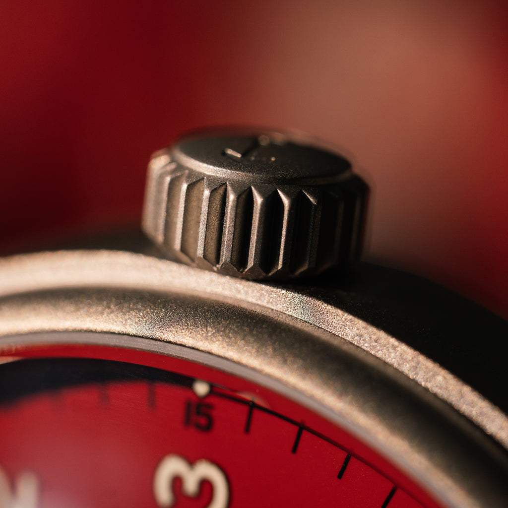 *Limited Edition* Titanium Bead-Blasted 42mm Standard Issue Field Watch: Cardinal