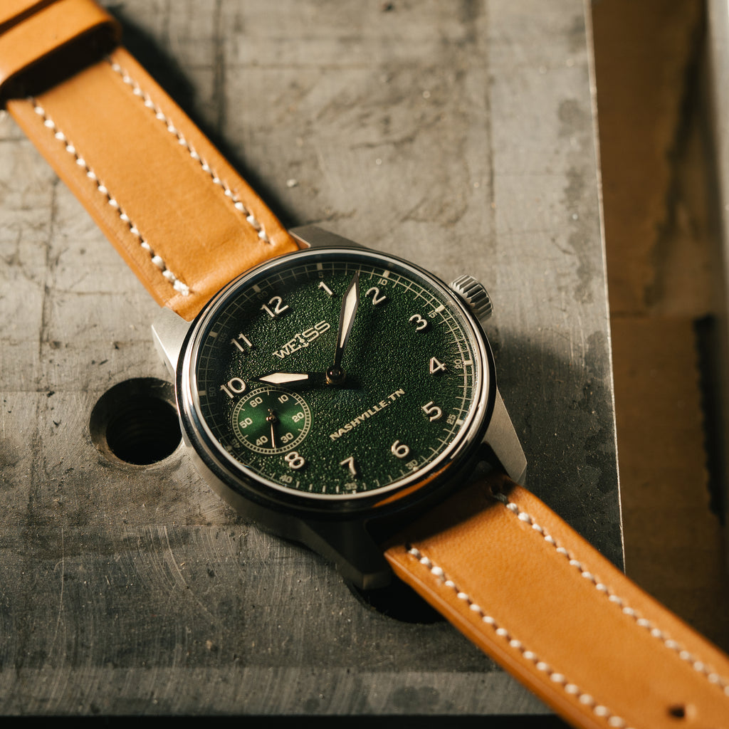 *Limited Edition* Titanium 42mm Standard Issue Field Watch: Textured British Racing Green