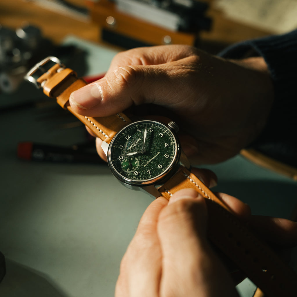 *Limited Edition* Titanium 42mm Standard Issue Field Watch: Textured British Racing Green
