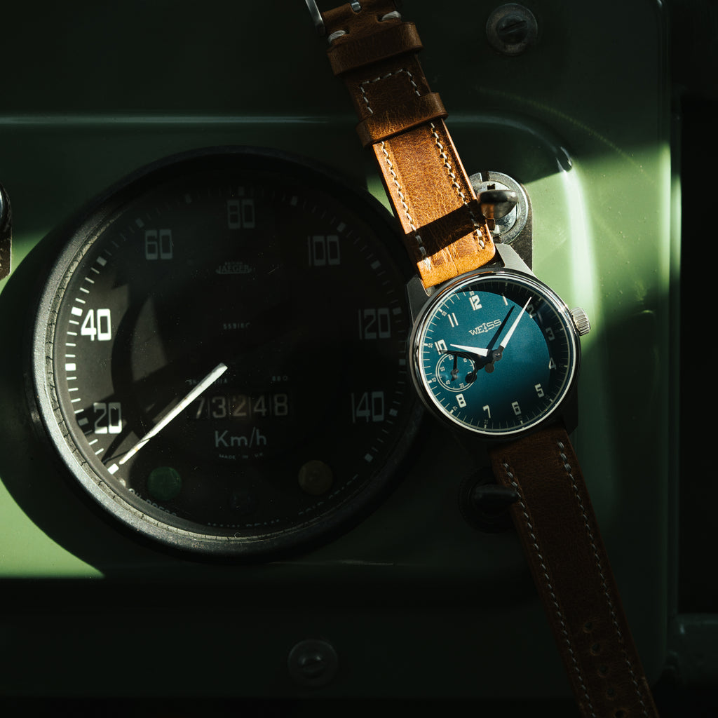 *Limited Edition* Titanium Gauge Series 42mm Standard Issue Field Watch: Arles Blue